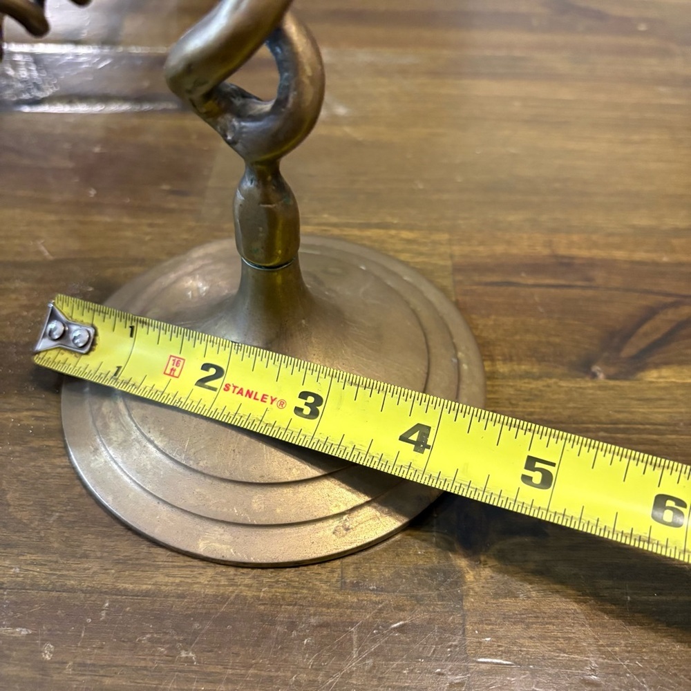 Vintage Brass Twist Candle Holders Candlesticks Tapered Aged MCM - Picture 6 of 8